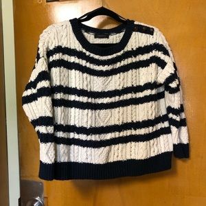 Blue & white stripe sweater